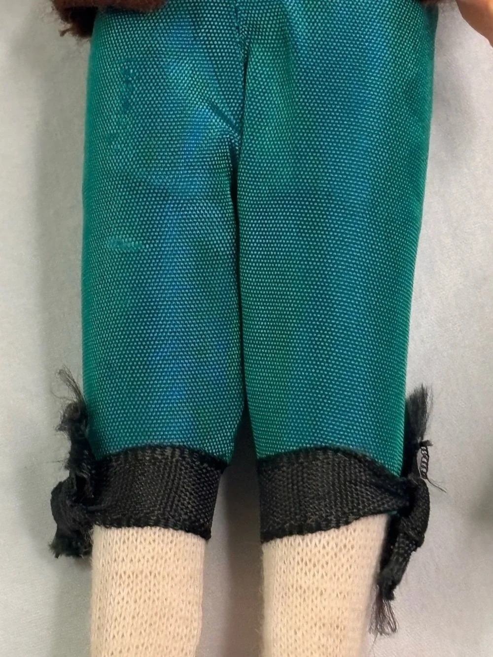 Italian Traditional Kids' Doll Pair in Green and Brown Costume from Italy 🇮🇹